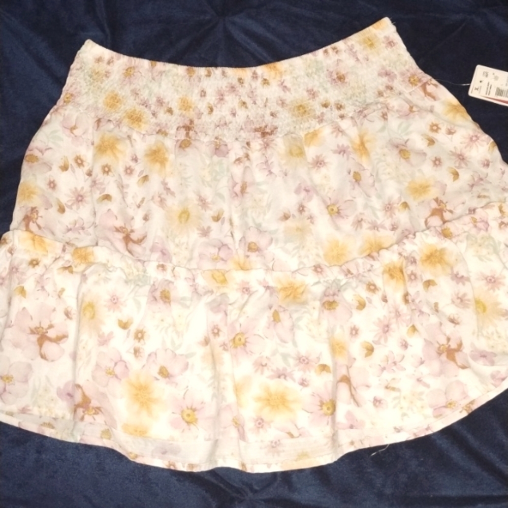 Juniors smocked skirt